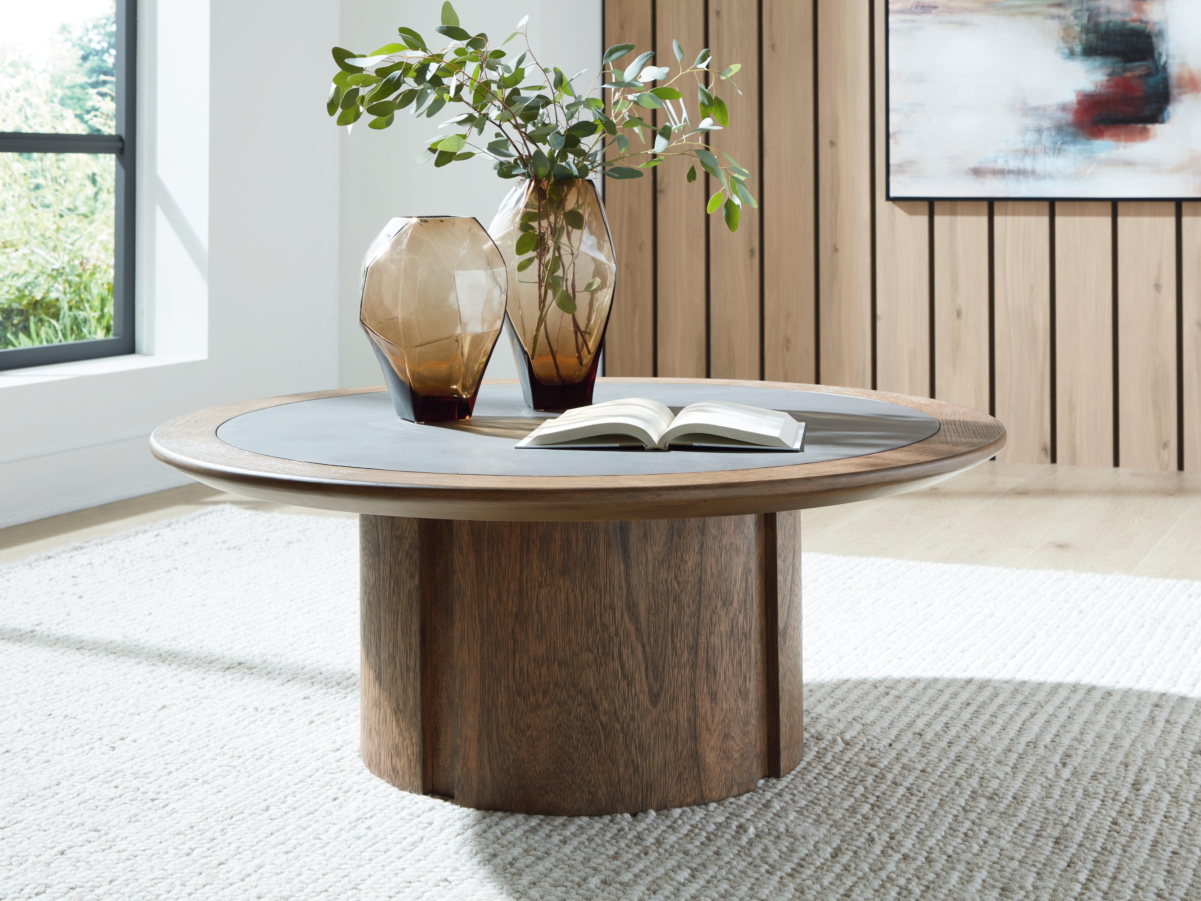 Orleans Furniture - Ashley Furniture - Dontayne Coffee Table - Round Cocktail Table - T563-8