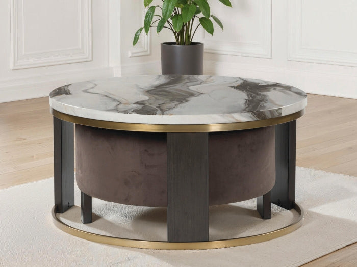 Orleans Furniture - Ashley Furniture - Jazmore Nesting Coffee Table (Set of 2) - Nesting Cocktail Tables (Set of 2) / Brown/Brass Finish - T671-22