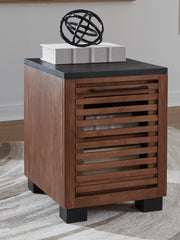 Orleans Furniture - Ashley Furniture - Kallari Chairside End Table - Chair Side End Table / Warm Brown/Black - T737-7