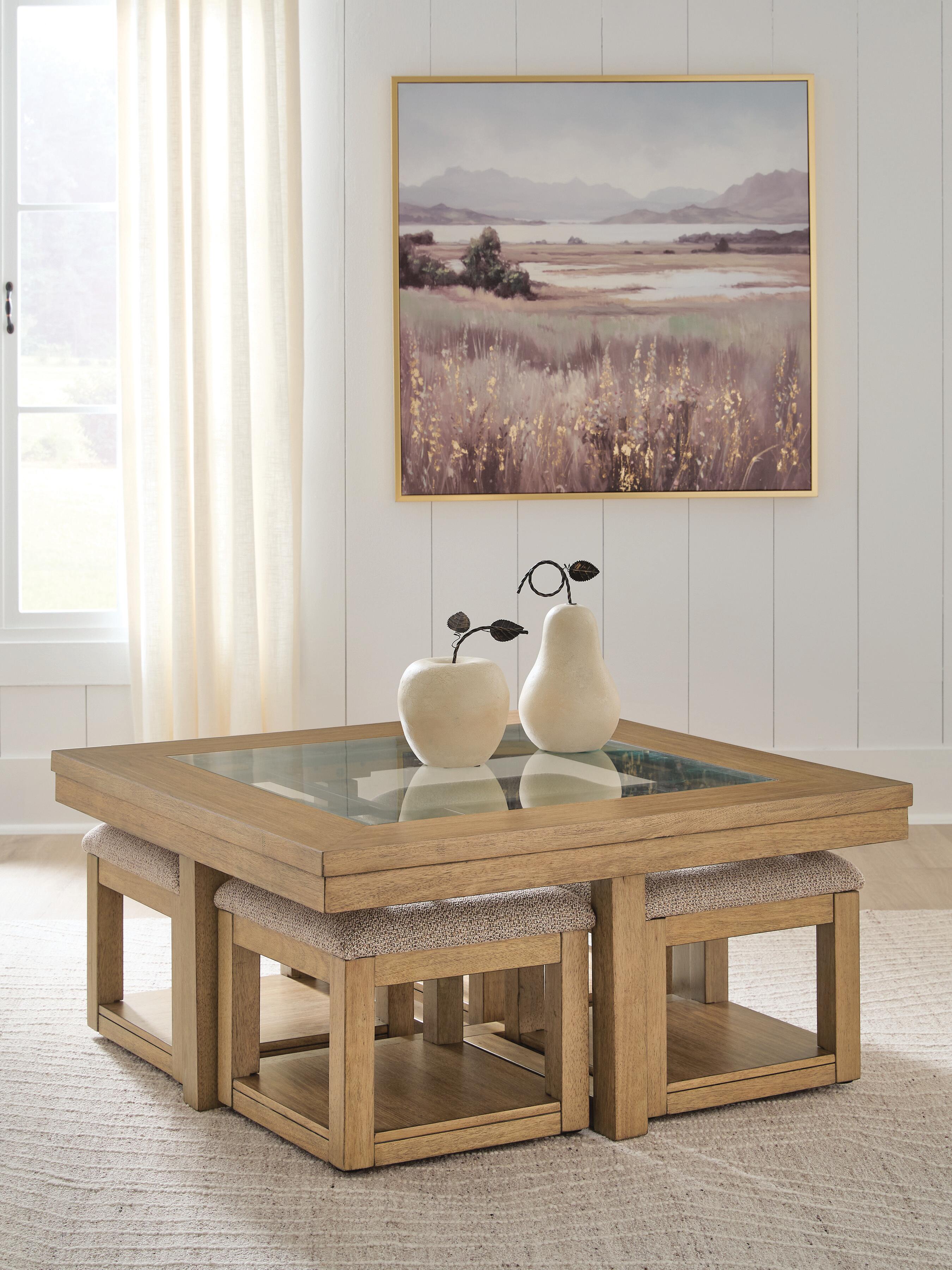 Orleans Furniture - Ashley Furniture - Wittenmyer Coffee Table with 4 Stools (Set of 5) - Cocktail TBL w/4 Stools (5/CN) - T794-20