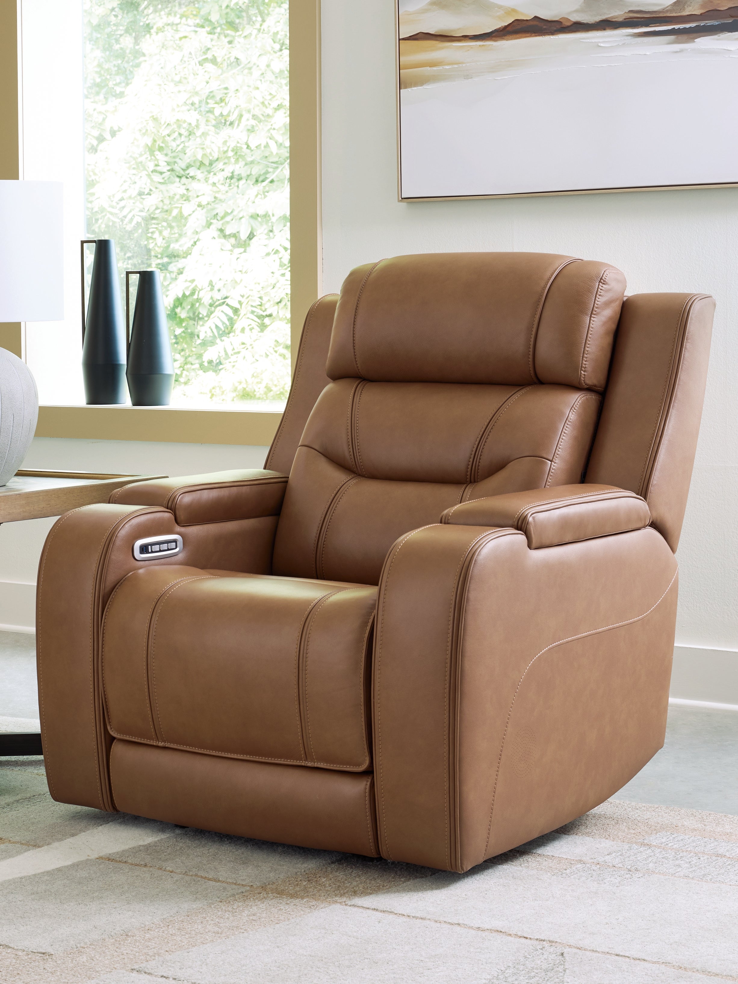 Orleans Furniture - Ashley Furniture - Knightington Living Room - Power Recliner w/Audio Seating / Caramel - PCU1160013A