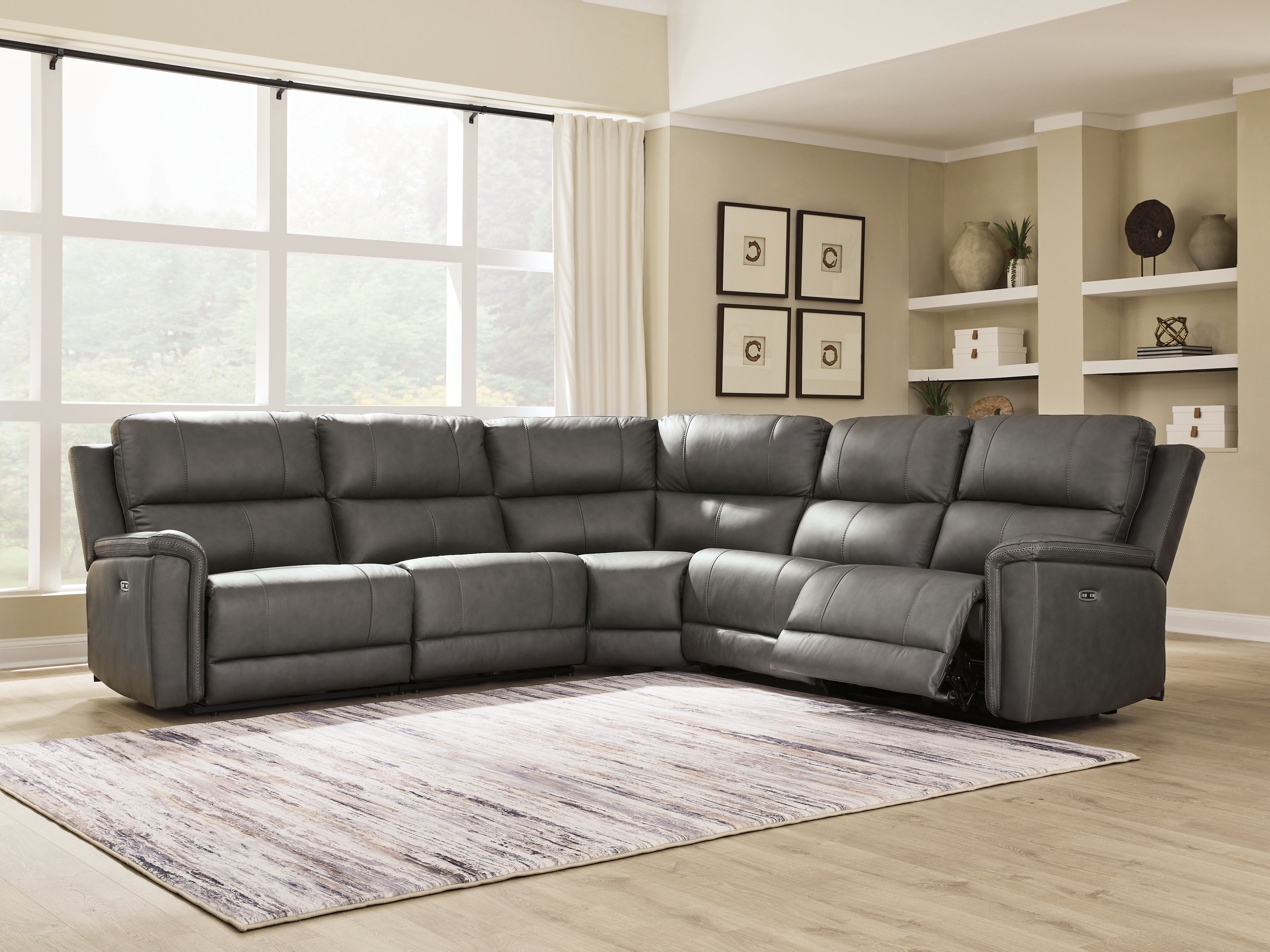 Orleans Furniture - Ashley Furniture - Bleckley Sectional - 5-Piece Power Reclining Sectional / Anchor - PCU12000S4
