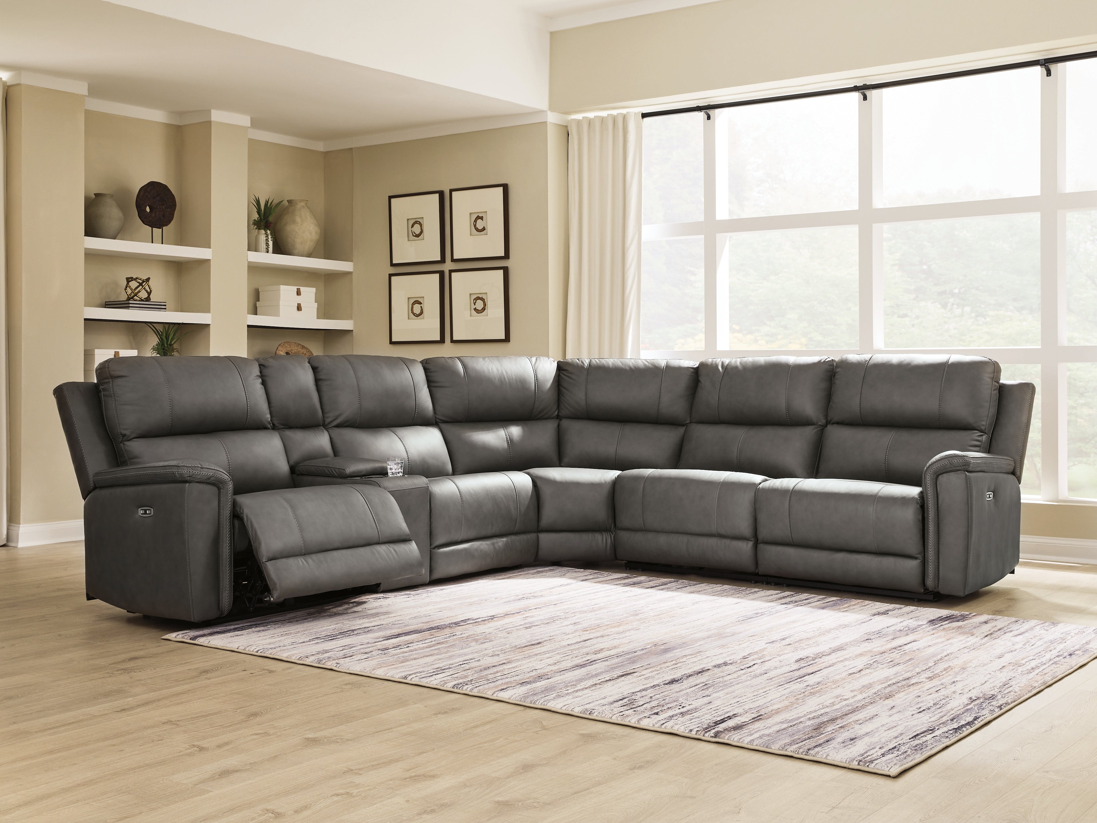 Orleans Furniture - Ashley Furniture - Bleckley Sectional - 6-Piece Power Reclining Sectional / Anchor - PCU12000S5
