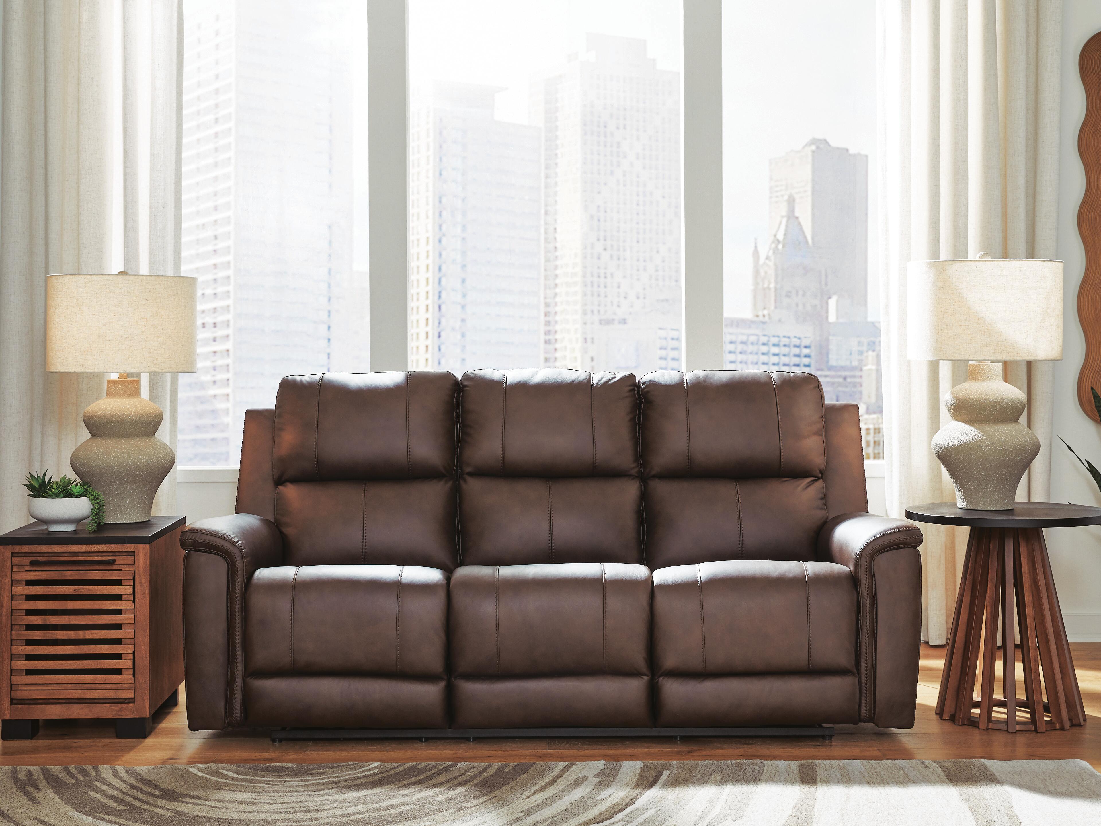 Orleans Furniture - Ashley Furniture - Bleckley Living Room - PWR REC Sofa with ADJ Headrest / Espresso - PCU1200115