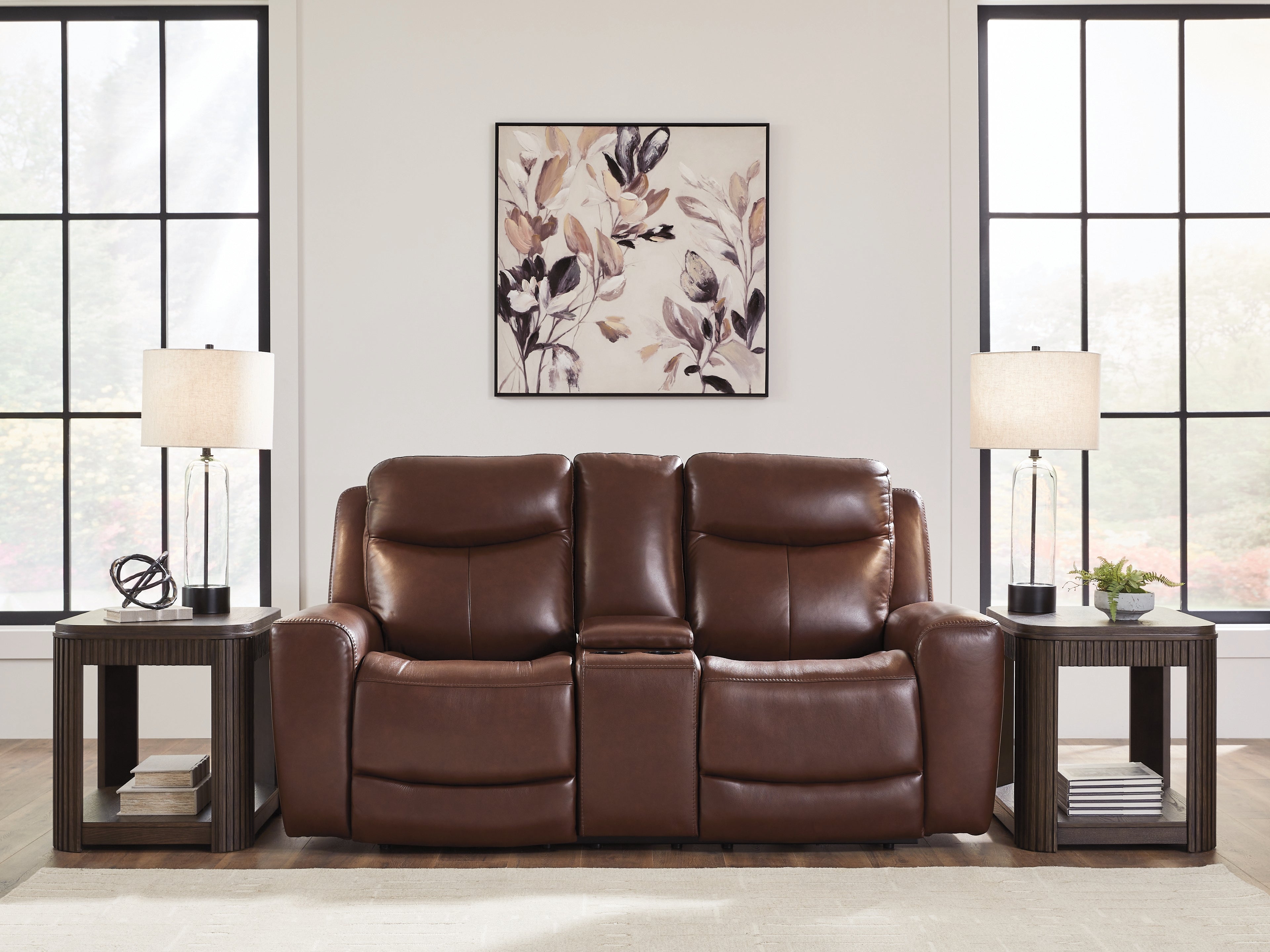 Orleans Furniture - Ashley Furniture - Next Move Living Room - PWR REC Loveseat/CON/ADJ HDRST / Mahogany - PCU1210218