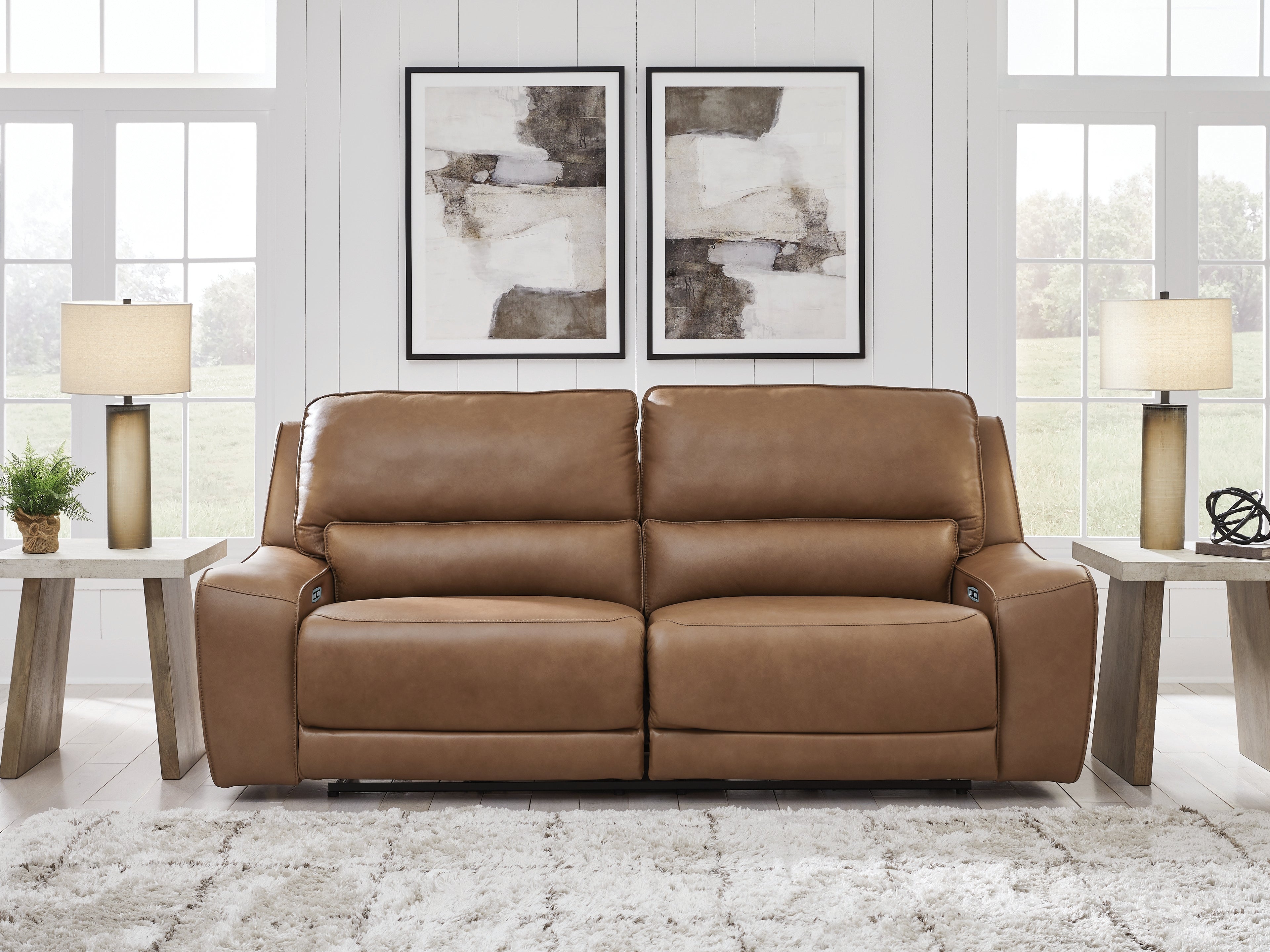 Orleans Furniture - Ashley Furniture - DeepWakes Living Room - 2 Seat PWR REC Sofa ADJ HDREST / Caramel - PCU6260647