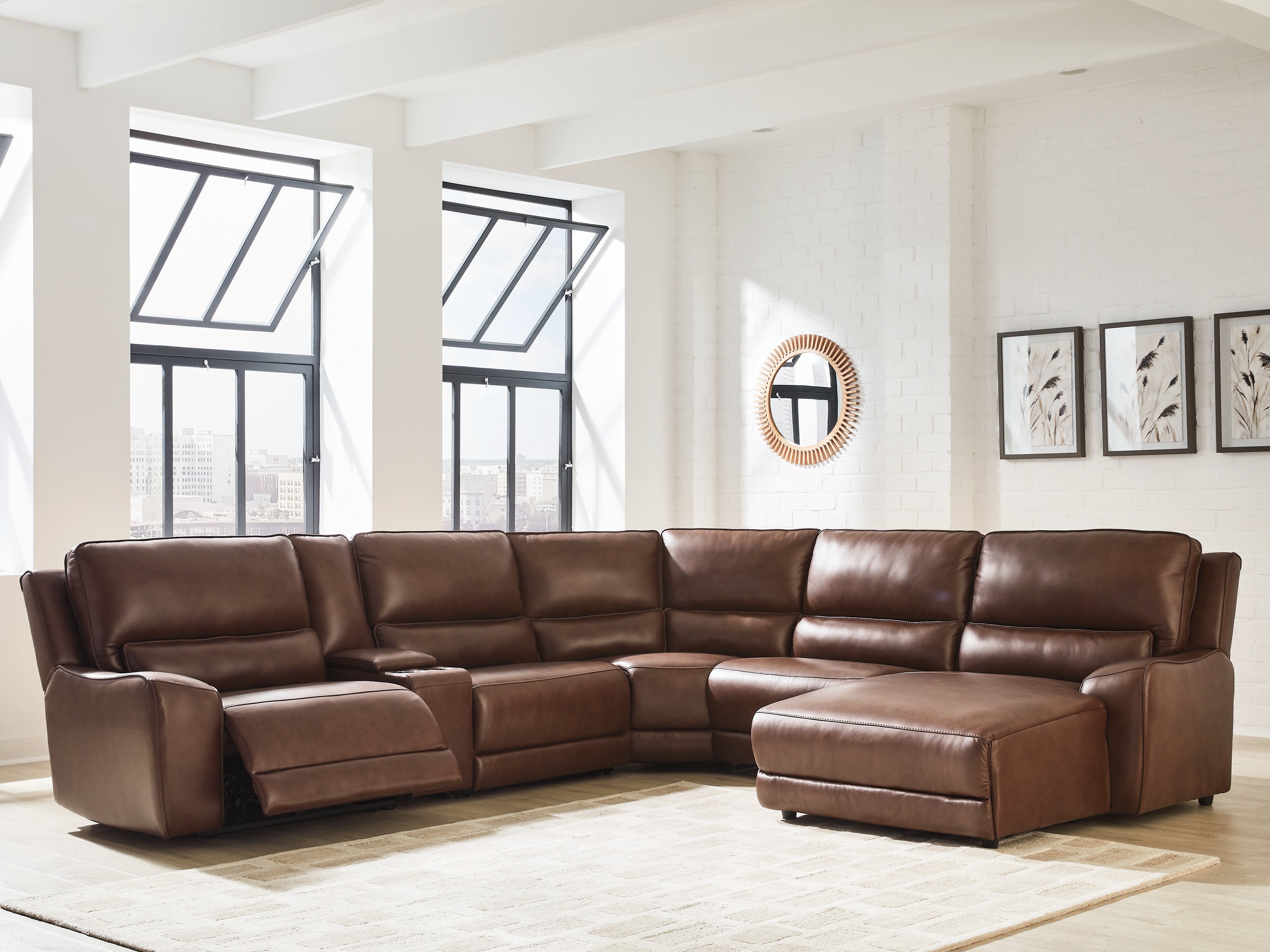 Orleans Furniture - Ashley Furniture - DeepWakes Sectional - 6-Piece Power Reclining Sectional with Chaise / Canyon - PCU62607S6