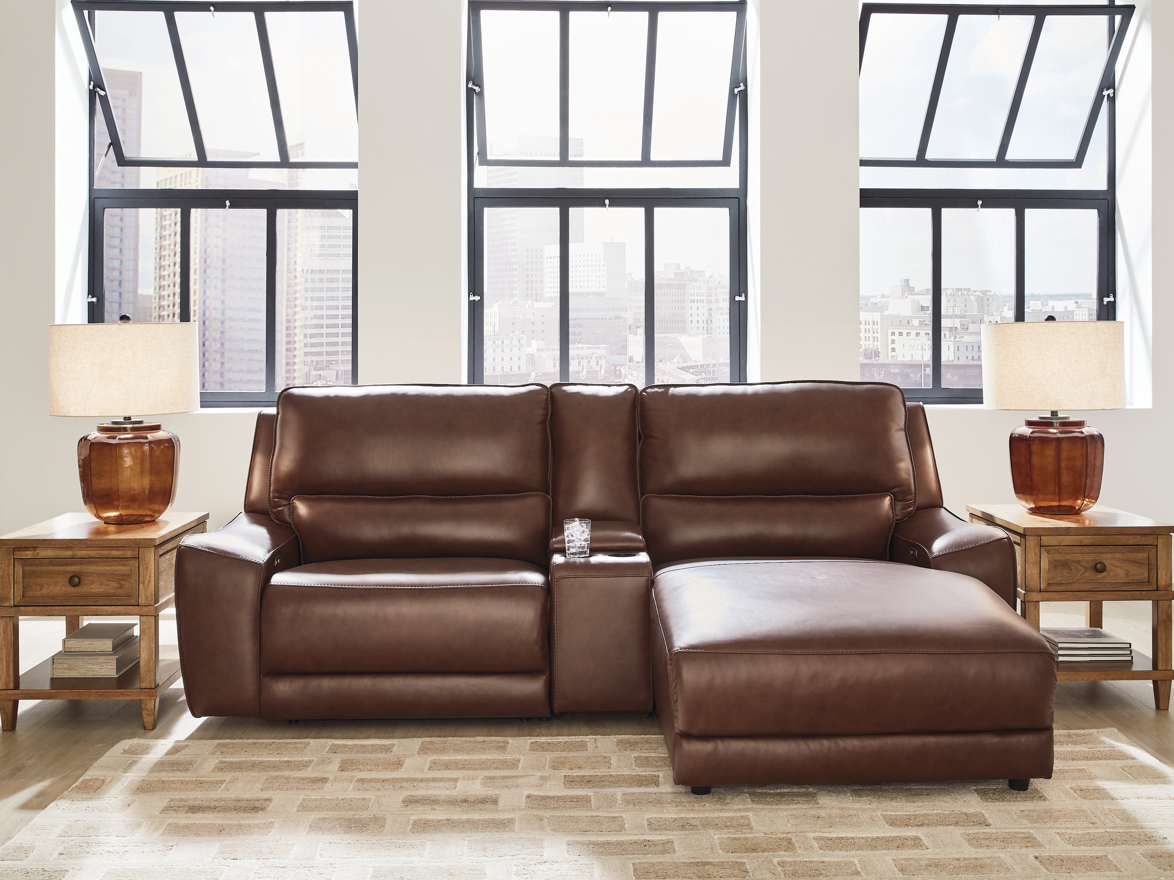 Orleans Furniture - Ashley Furniture - DeepWakes Sectional - 3-Piece Power Reclining Sectional with Chaise / Canyon - PCU62607S4