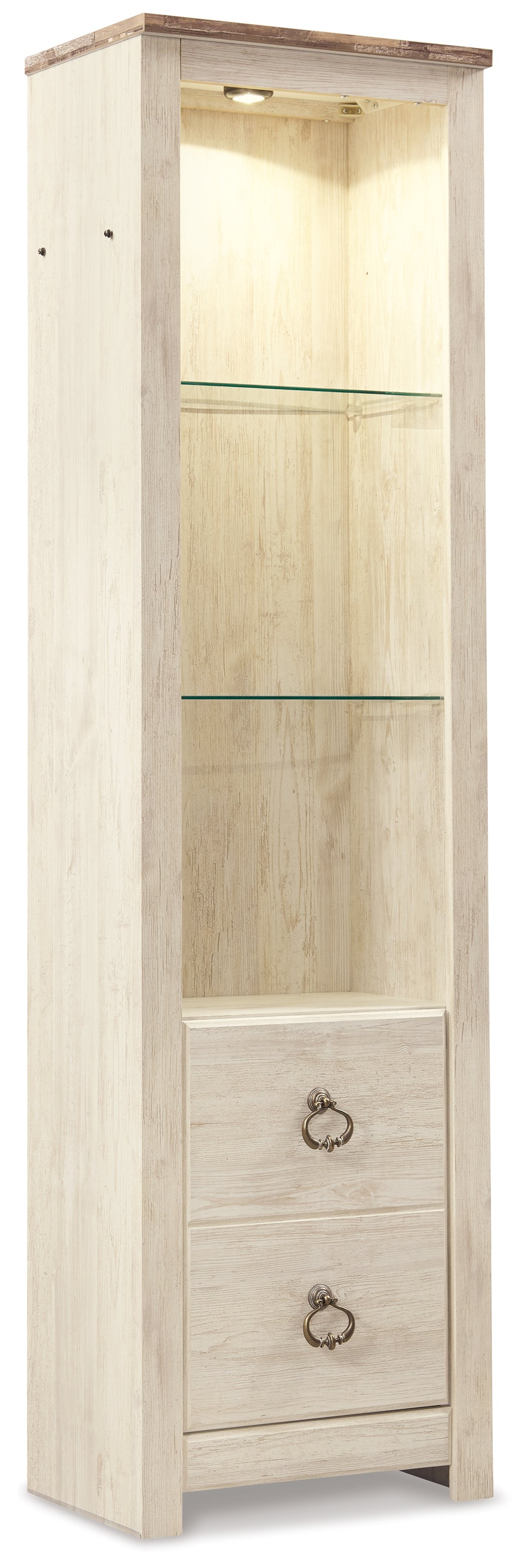 Orleans Furniture - Ashley Furniture - Willowton Entertainment Center - Pier / Whitewash - W267-24