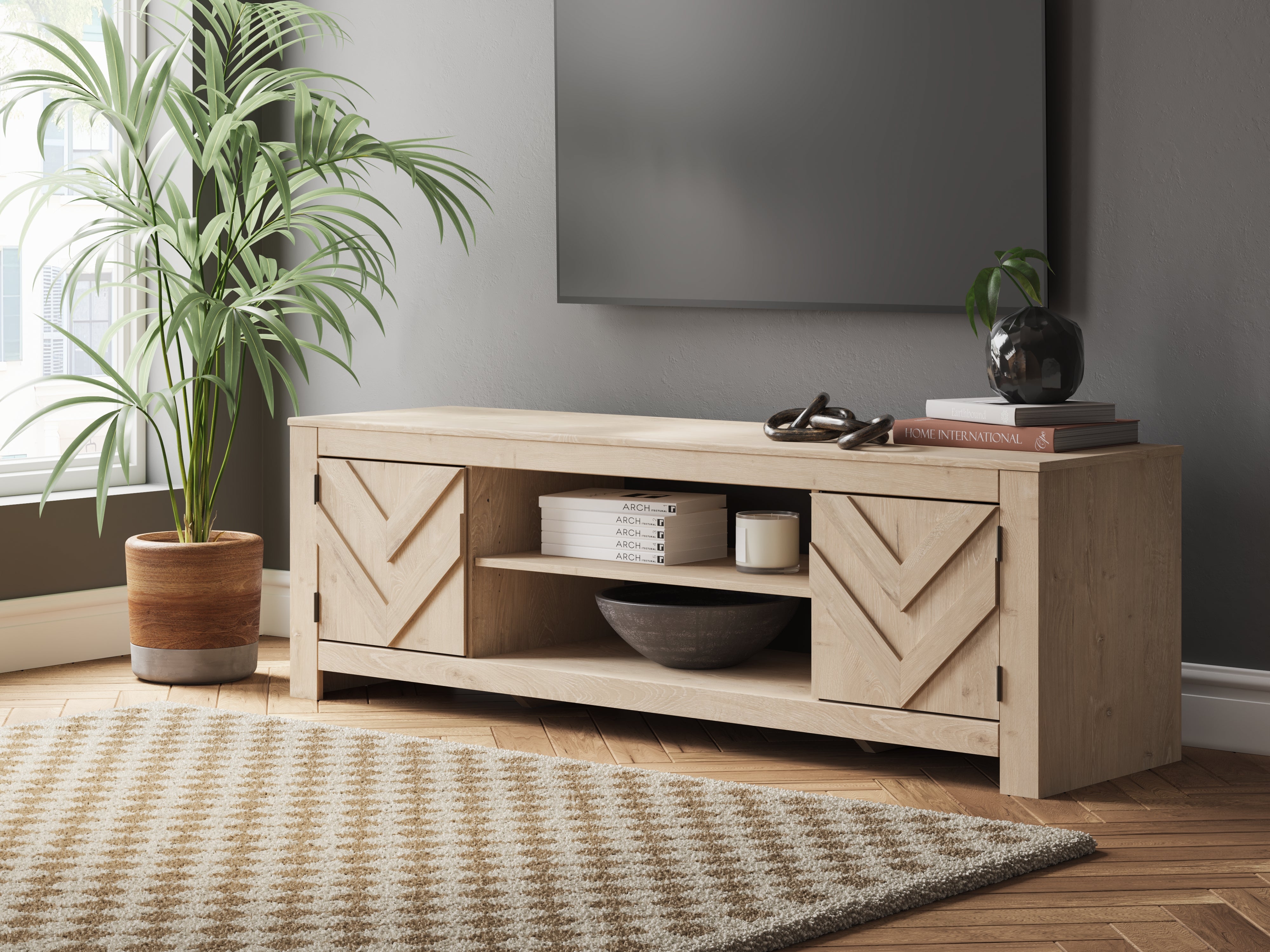 Orleans Furniture - Ashley Furniture - Cayboni TV Stand - 71" / Black - W3789-68