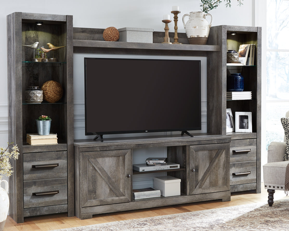 Orleans Furniture - Ashley Furniture - Wynnlow Entertainment Center - 4-Piece Entertainment Center / Gray - W440W2