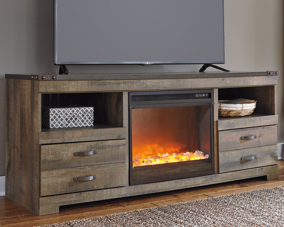 Orleans Furniture - Ashley Furniture - Trinell 63" TV Stand with Electric Fireplace - 63" TV Stand with Electric Fireplace / Brown - W446W5