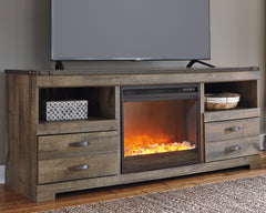 Orleans Furniture - Ashley Furniture - Trinell 63" TV Stand with Electric Fireplace - 63" TV Stand with Electric Fireplace / Brown - W446W5