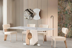 D2303 7 Piece Marble Top Dining Table