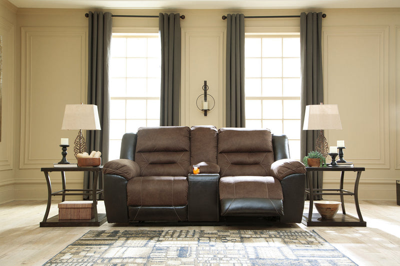 Load image into Gallery viewer, Earhart Reclining Loveseat with Console
