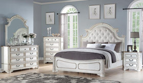 Valencia Bed with Dresser Mirror and Nightstand