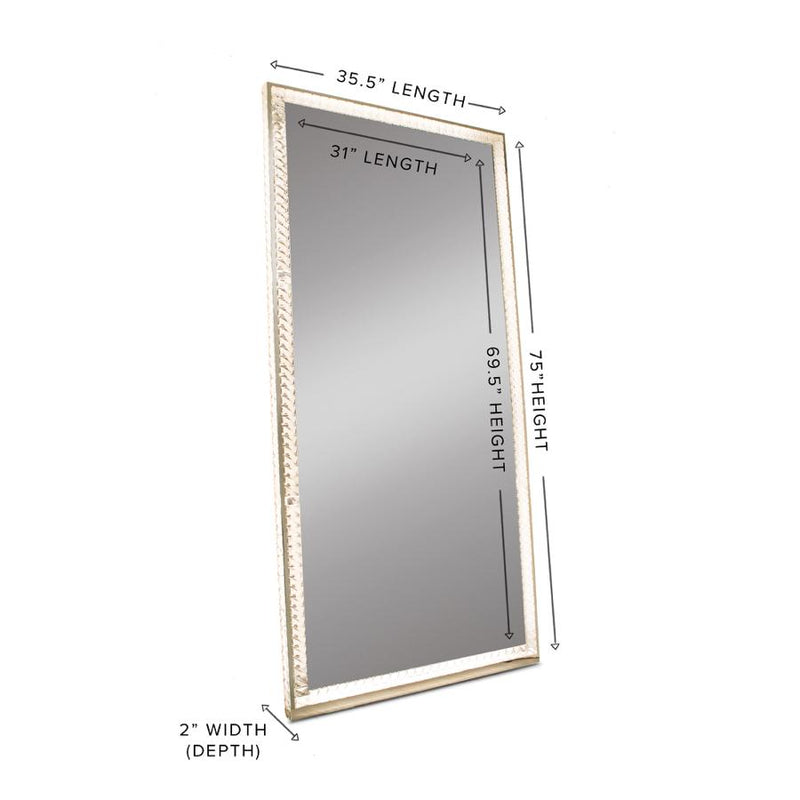 Load image into Gallery viewer, Diamond Collection Radiant Premium Illuminated Crystal Floor Mirror - Orleans Furniture
