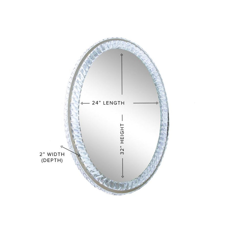 Load image into Gallery viewer, Diamond Collection Oval Premium Illuminated Vanity Mirror - Orleans Furniture
